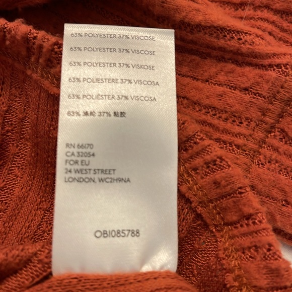 Free people, extra large top, burnt orange - Picture 9 of 9